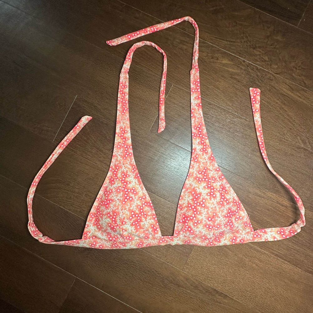 Floral Pink Bikini Top